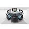 Manhattan Comfort Nightingdale 7-Piece Outdoor Dining Set in Sky Blue, White and Black, PK7 OD-DS001-SB - alternate 1